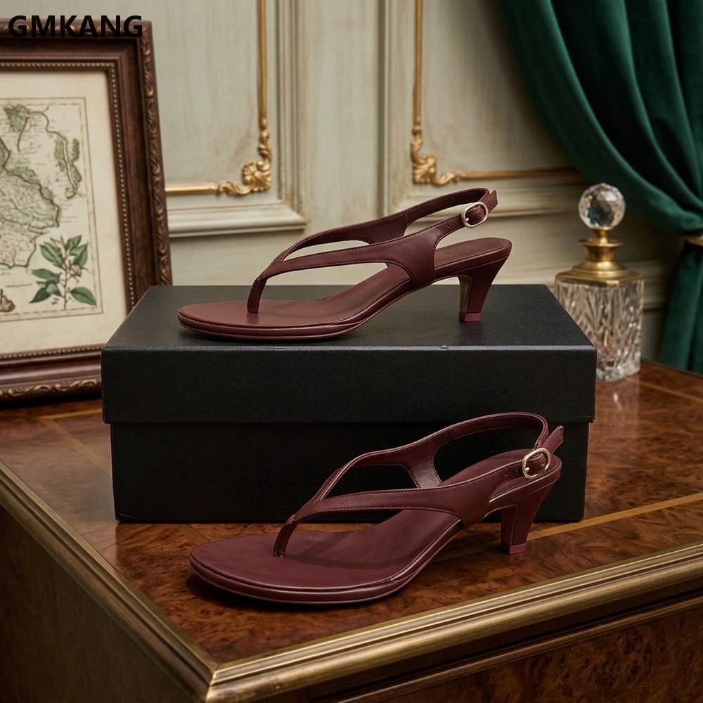 Women'S Shoes Kitten Heels - Damen-Sandalen mit V-förmiger Zehenpartie, vorne offenem