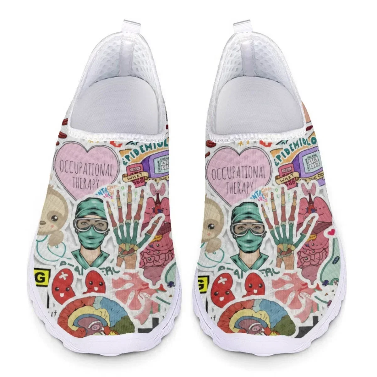 Women'S Shoes Nursing - Damen-Krankenschwesternschuhe Leichte Slip-On Flache Schuhe mit