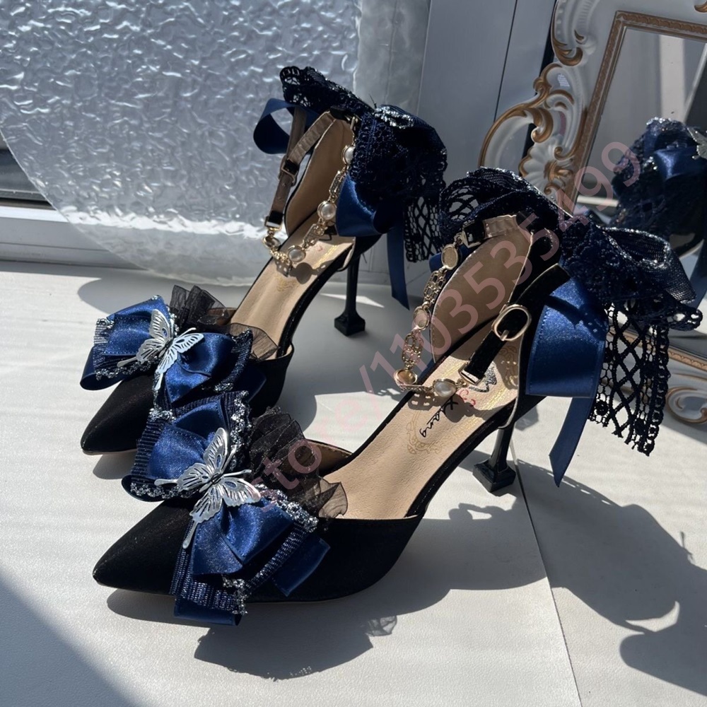 Rhinestone Sandal Women - 2026 Neue Satin Spitze Pumps in
