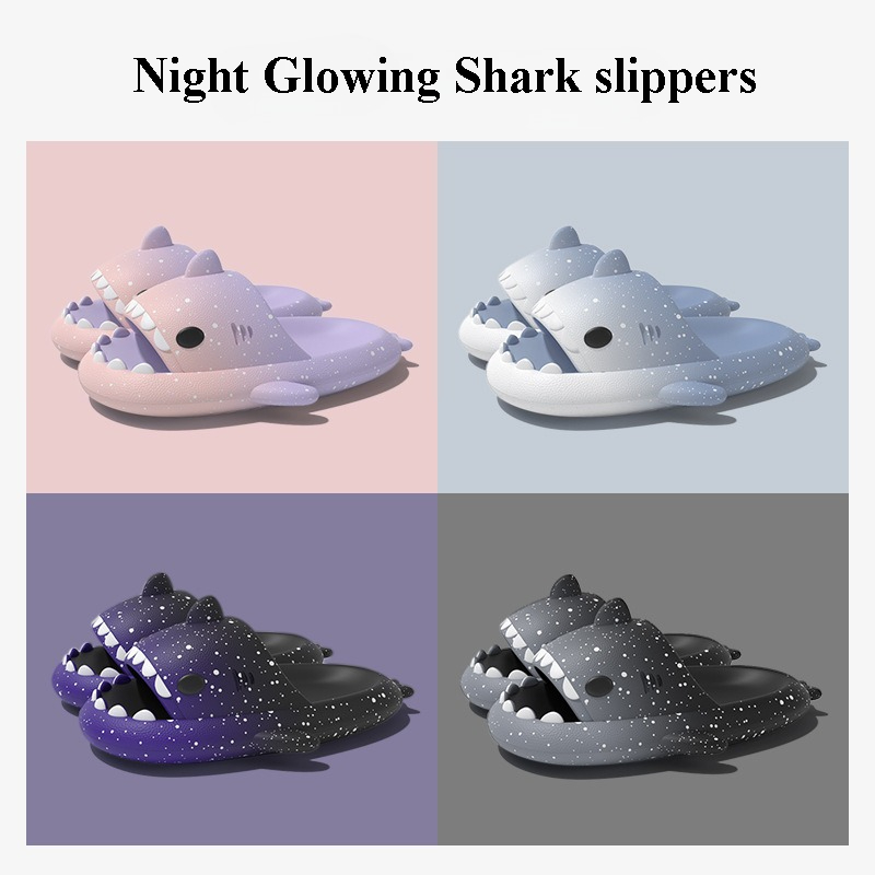 Women'S Shoes To Men'S Size - Nette Cartoon Shark Hausschuhe Für Frauen