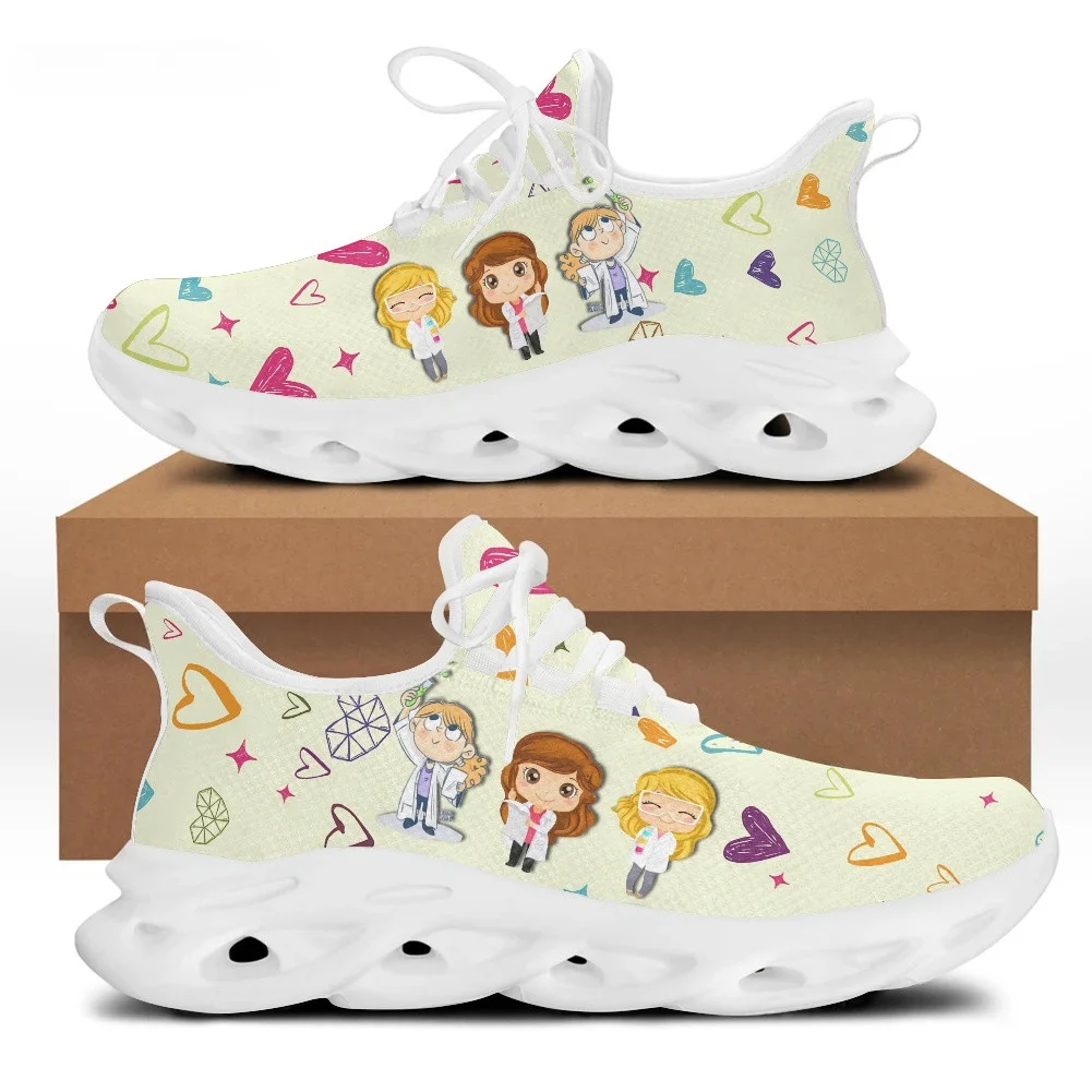 Women'S Shoes Nursing - Niedliche Cartoon-Arzt-Krankenschwester-Schuhe für Damen, leichtes Mesh,