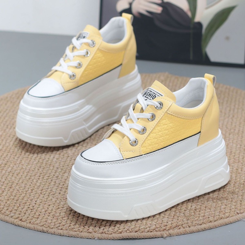 Wedge Heeled Sneaker - 2026 Neue 10CM Echtleder Bequeme Atmungsaktive