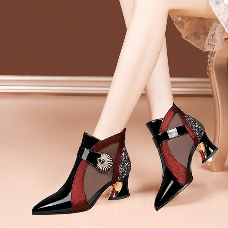 Women Shoes Jeans - Sommer Atmungsaktive Damen Sandalen mit Strass