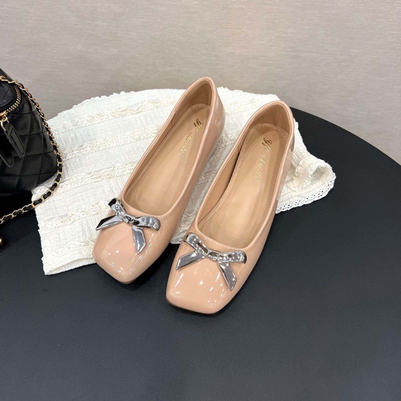Loafer Flat Women - Kunstvoll Gestaltete Flache Schuhe mit Schleife