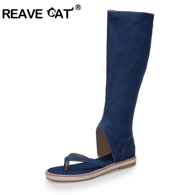 Women Shoes Jeans - REAVE CAT Schuhe Clip Toe Sandalen