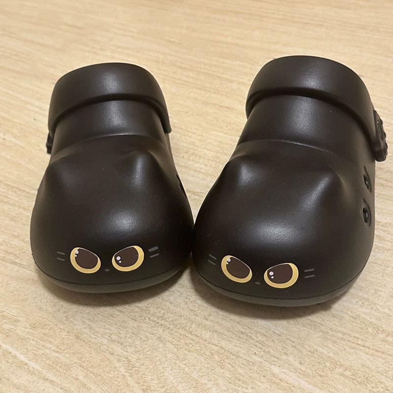 Women'S Shoes For Flat Feet - Neue kreative schwarze Katzenpantoffeln für Damen,
