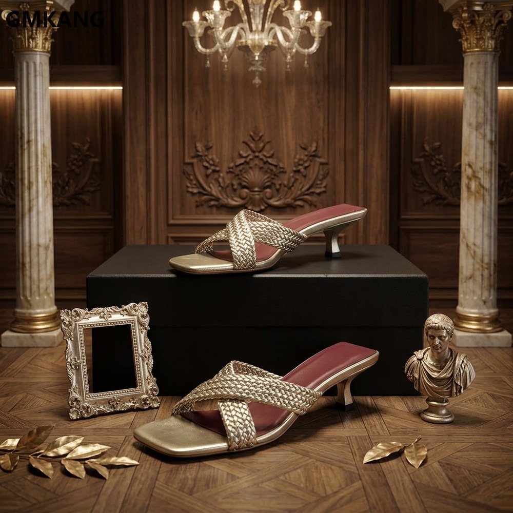 Women'S Shoes Kitten Heels - Spitze Pantoletten mit Kitten-Heel für Damen,