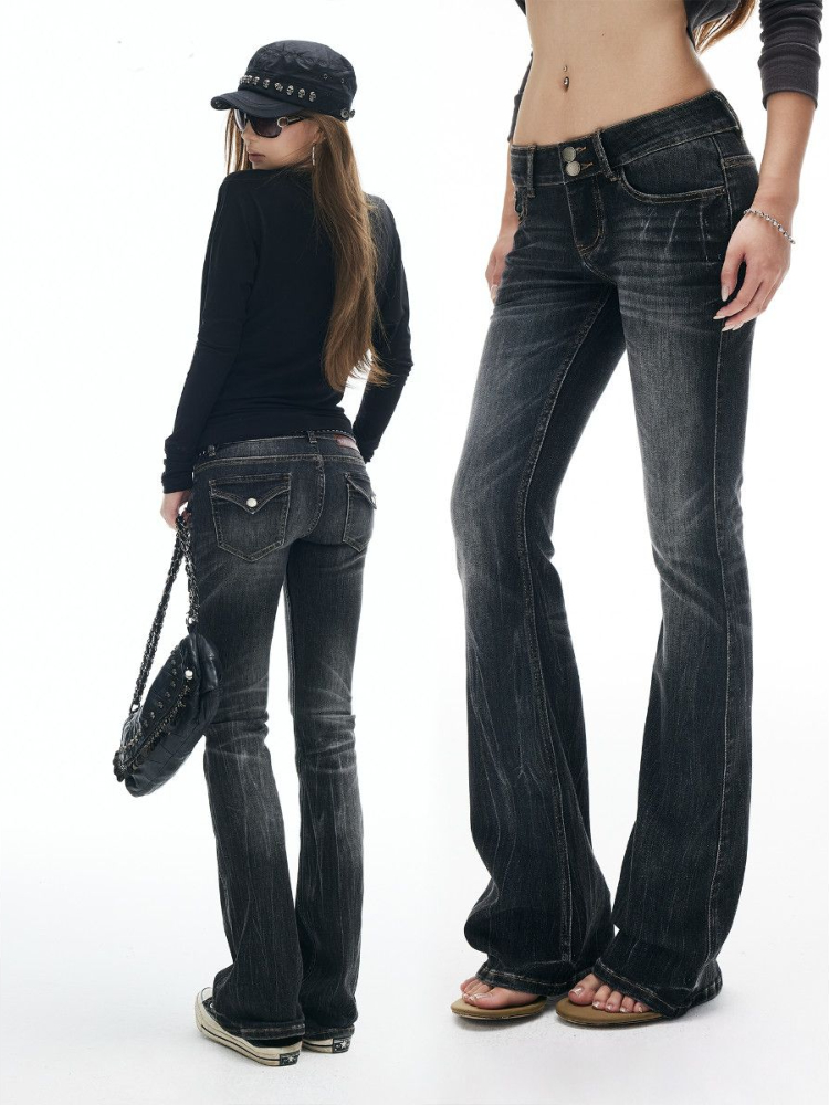 Women Shoes Jeans - Mode Textur Retro Herbst neue Schwerindustrie
