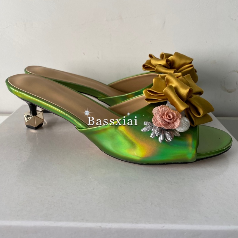 Kristall Dekor handgemachte Bl – Women'S Shoes Kitten Heels Bewertung und Preis