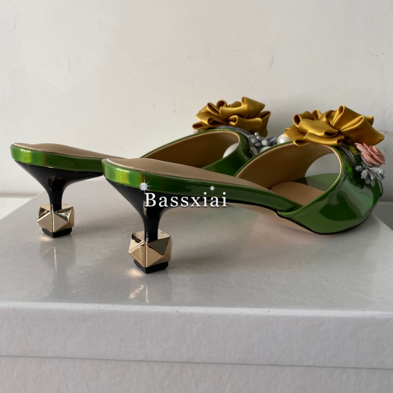 Kristall Dekor handgemachte Bl – Women'S Shoes Kitten Heels Bewertung und Preis