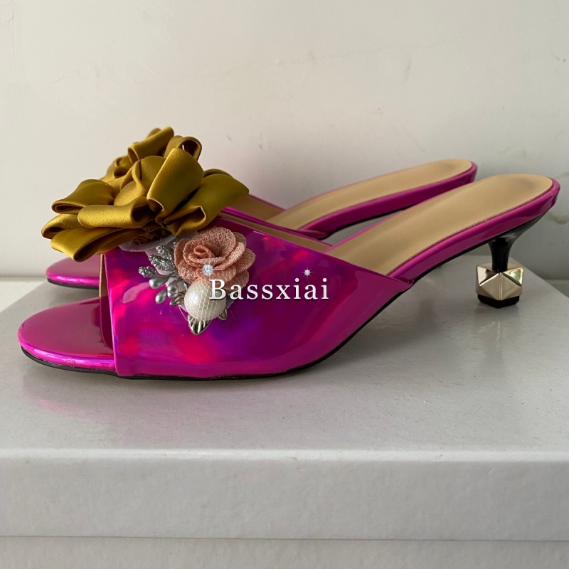 Kristall Dekor handgemachte Bl – Women'S Shoes Kitten Heels Bewertung und Preis