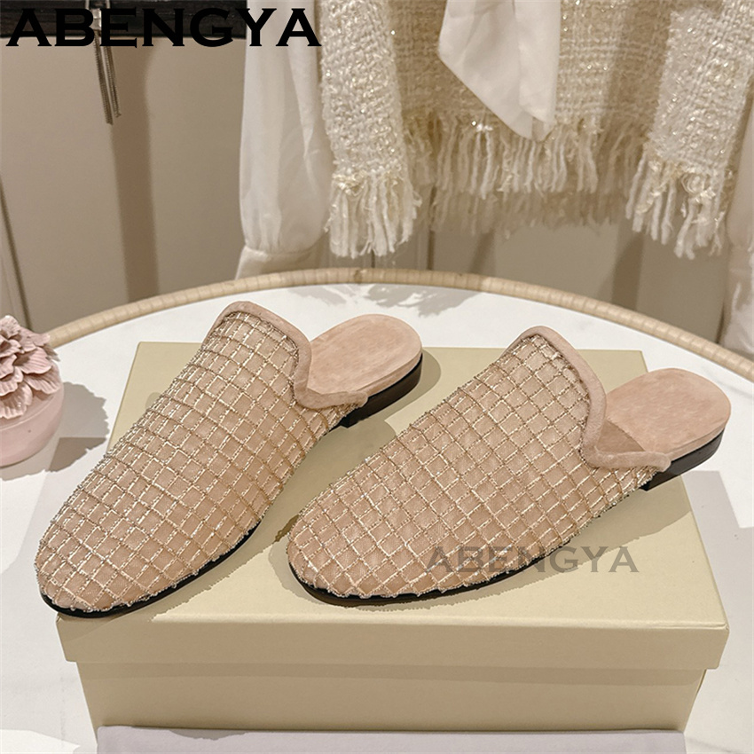 Glänzende Spitzen-Mesh-Slipper – Loafer Flat Women Bewertung und Preis
