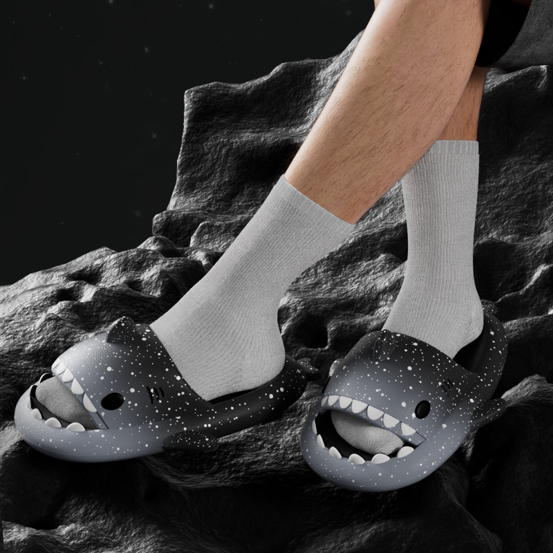 Nette Cartoon Shark Hausschuhe – Women'S Shoes To Men'S Size Bewertung und Preis