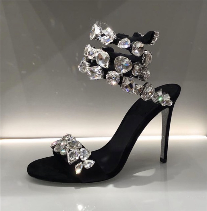 Gem Snake Wrap Stiletto-Sandal – Rhinestone Sandal Women Bewertung und Preis