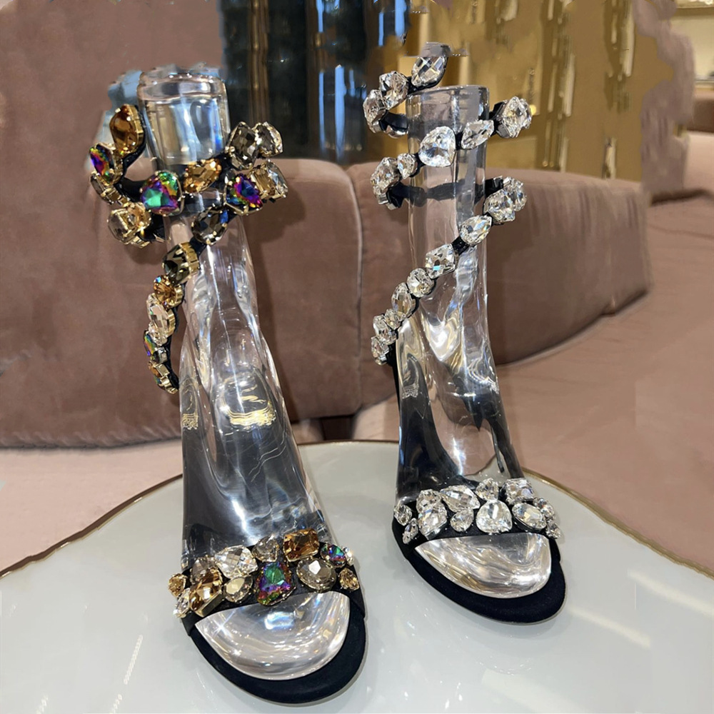 Gem Snake Wrap Stiletto-Sandal – Rhinestone Sandal Women Bewertung und Preis