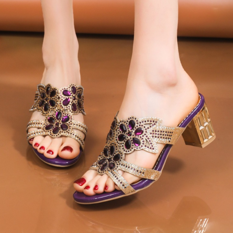 2026 Neue Strass-Verzierte Dam – Rhinestone Sandal Women Bewertung und Preis