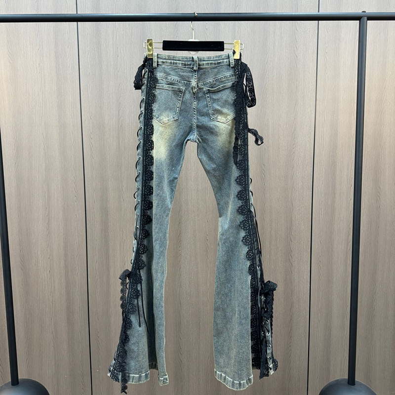 Lace Up Flare Jeans Retro Stic – Women Shoes Jeans Bewertung und Preis