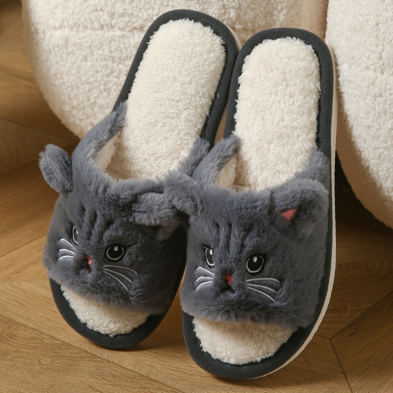 Niedliche Katzen-Plüsch-Flip-F – Women'S Shoes For Flat Feet Bewertung und Preis