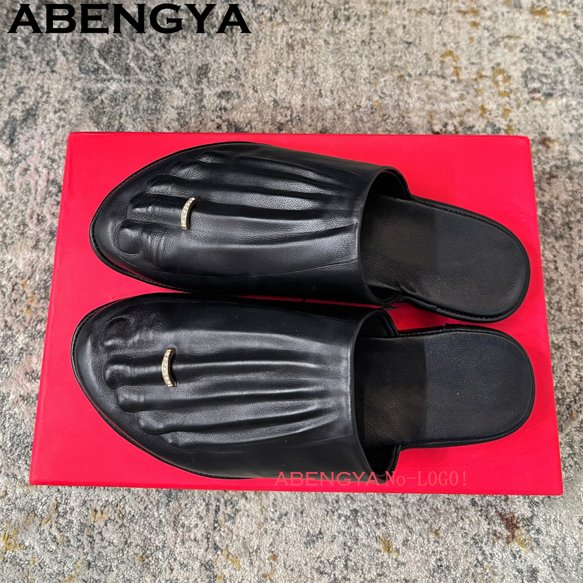 Schwarze Echtleder-Wickelzehen – Loafer Flat Women Bewertung und Preis