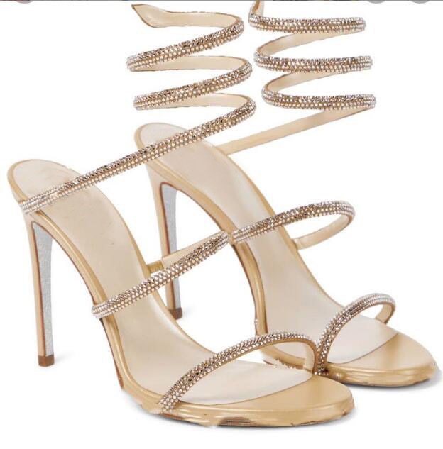 Tinte grün blau Strass schlang – Rhinestone Sandal Women Bewertung und Preis