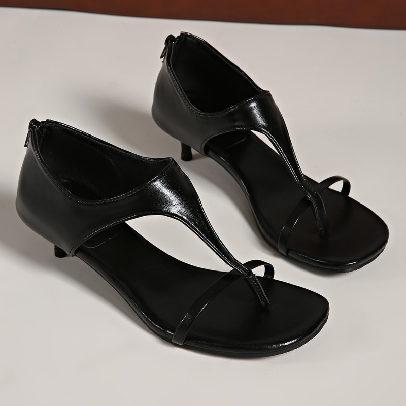 Minimalistische T-Riemen-Sanda – Women'S Shoes Kitten Heels Bewertung und Preis