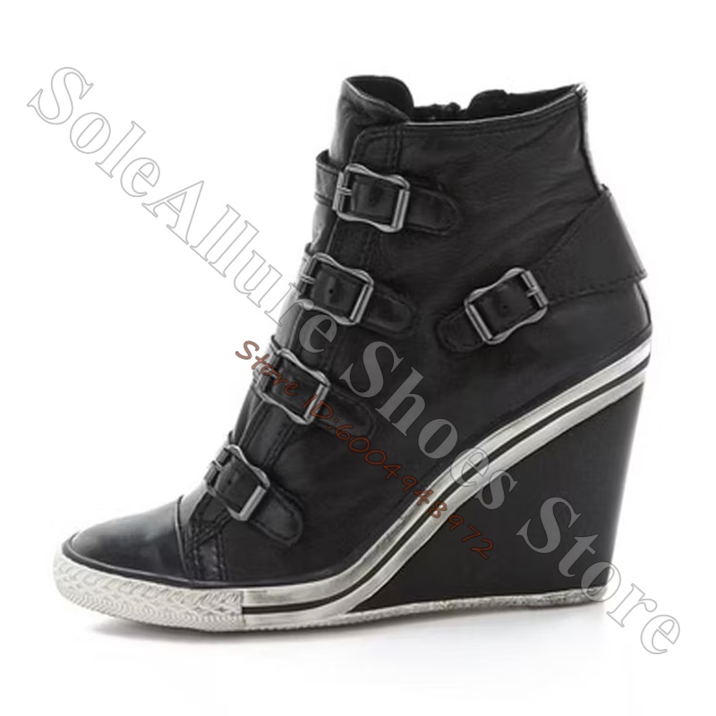 Graue High-Top-Keilabsatz-Snea – Wedge Heeled Sneaker Bewertung und Preis
